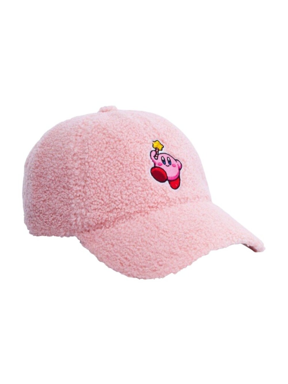 Kirby Embroidered Fluffy Sherpa Baseball Cap